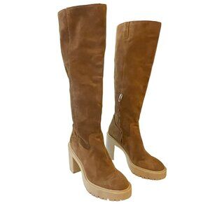 Dolce Vita Waterproof Corry H2O Suede Lug Boot Knee High Boots Sz 6.5 NEW